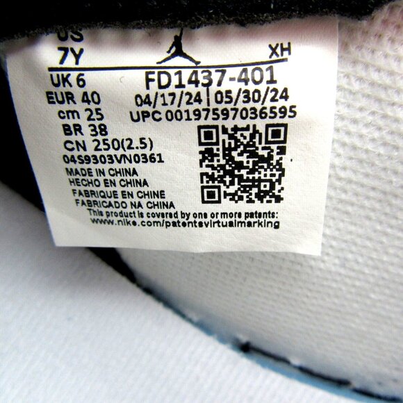 Air Jordan 1 Retro High OG "Midnight Navy" Sneakers GS Size 7Y NEW - Picture 11 of 14